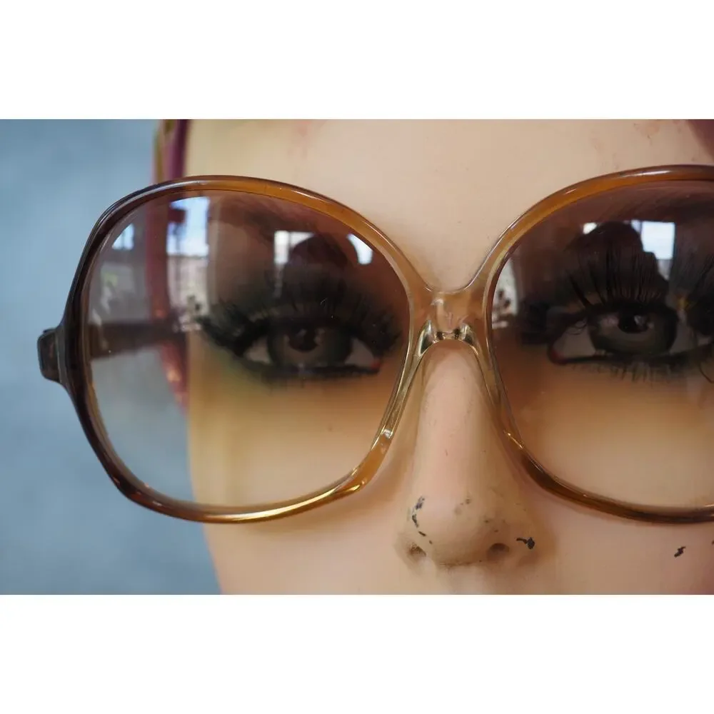 70s Vintage Sunglasses USA Glam Retro Grandma Chic Oversized Festival Disco NOS